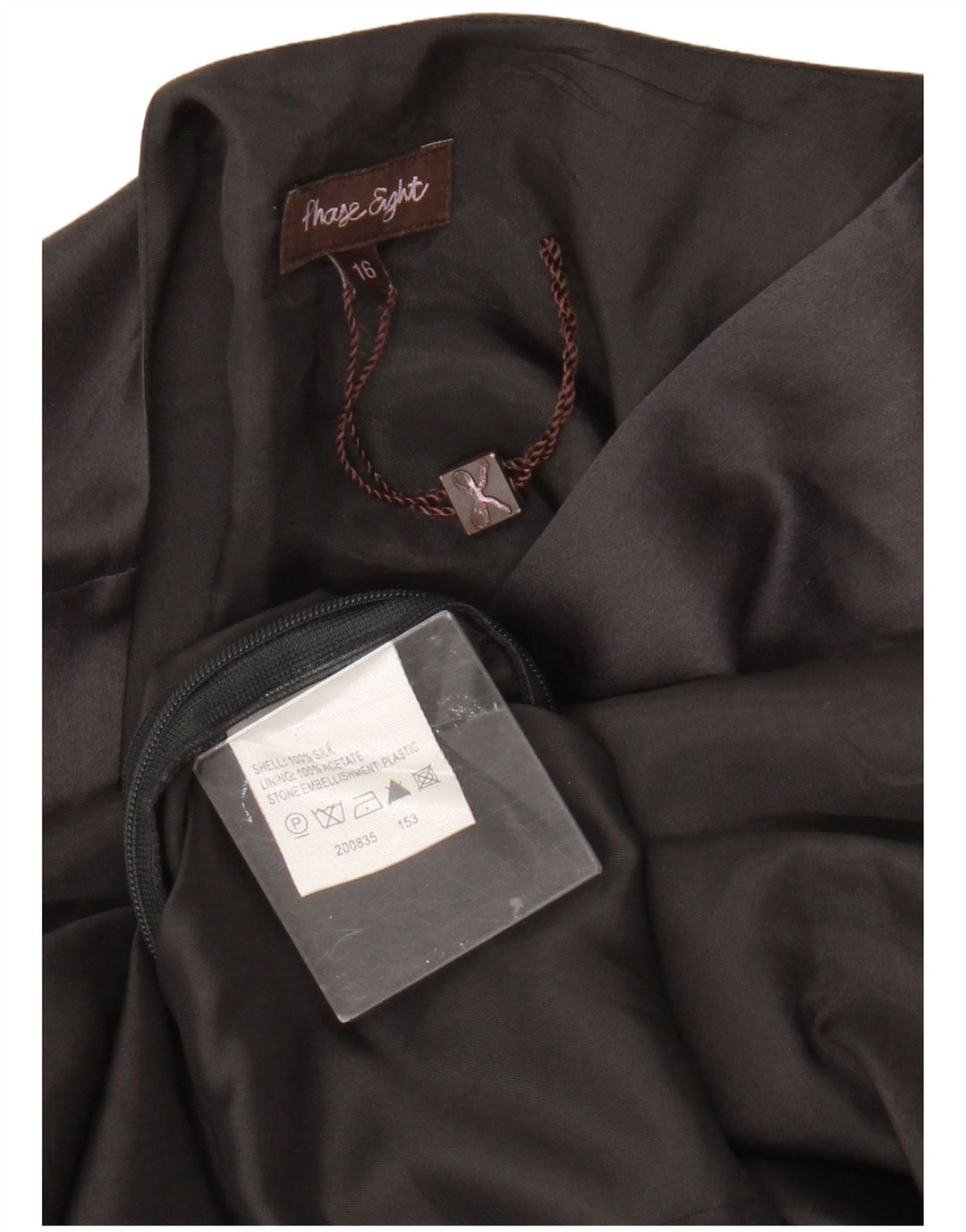 Phase Eight Womens Sleeveless A-Line Dress UK 16 Large  Grey Silk