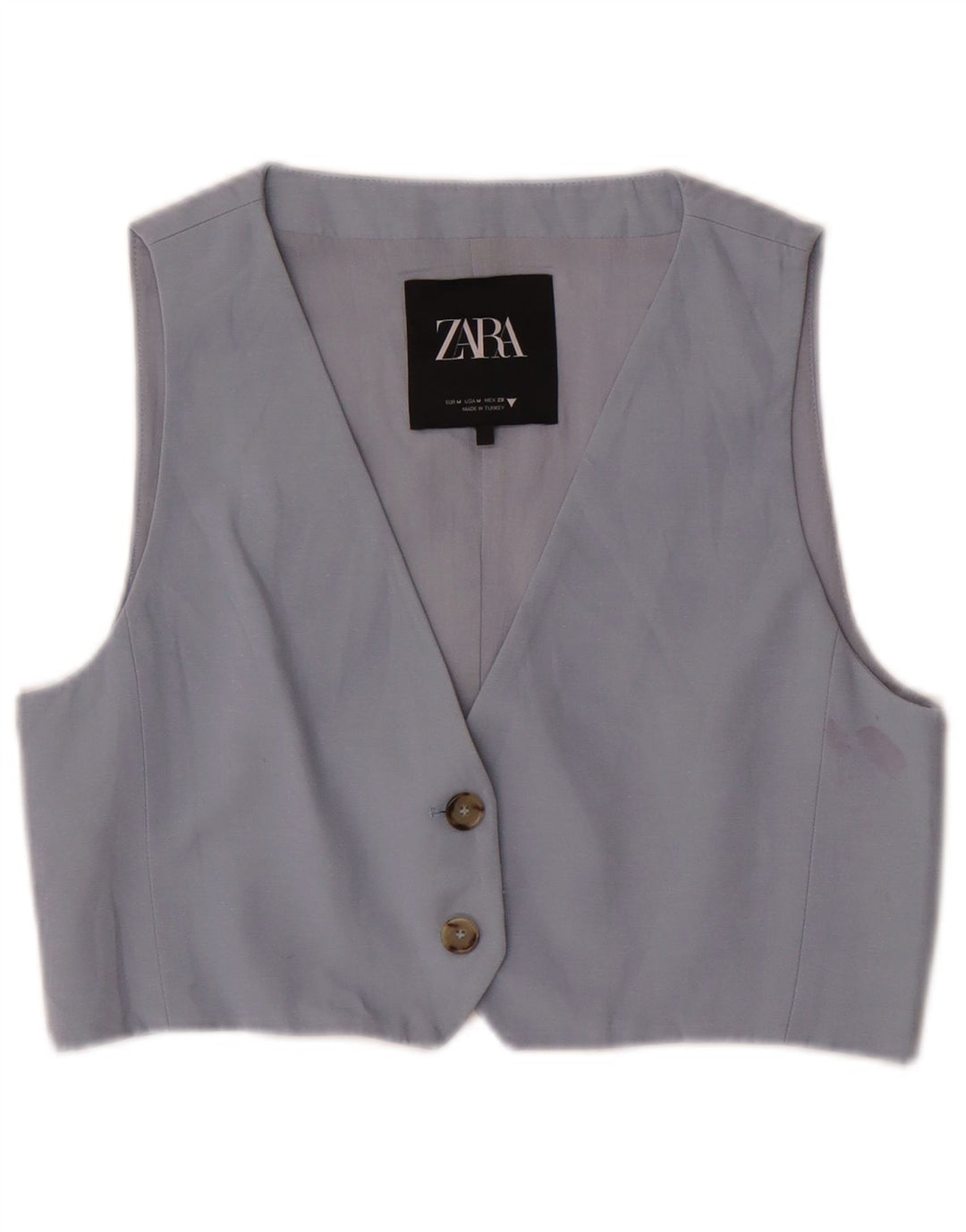 Zara Womens Waistcoat UK 12 Medium Blue