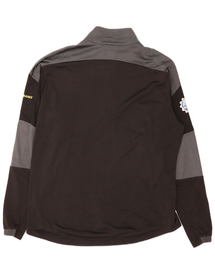 PUMA Mens Graphic Tracksuit Top Jacket 2XL Black Colourblock Polyester