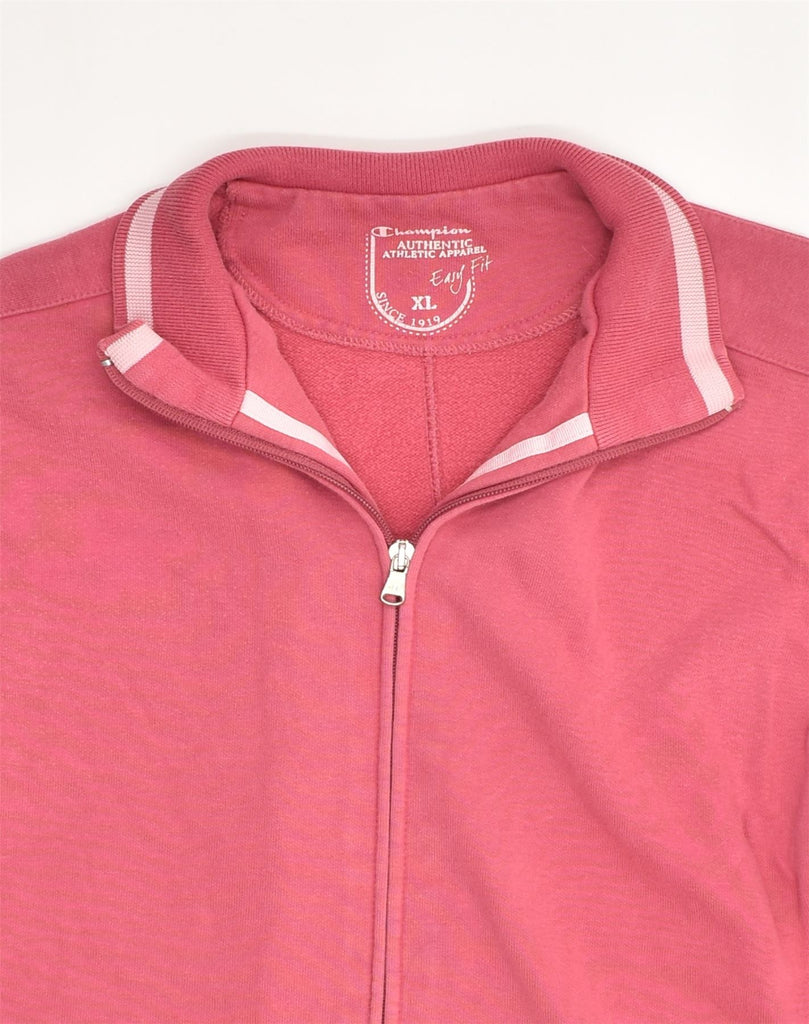 CHAMPION Womens Tracksuit Top Jacket UK 18 XL  Pink Cotton | Vintage Champion | Thrift | Second-Hand Champion | Used Clothing | Messina Hembry 