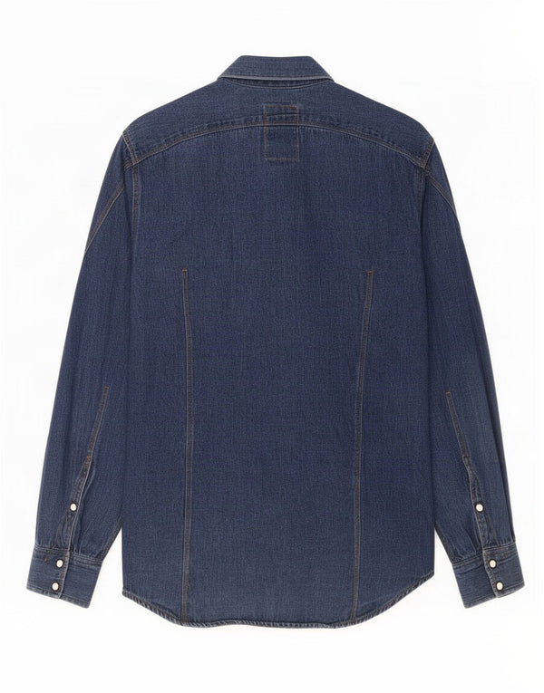 G-Star Mens Denim Shirt Large Navy Blue Cotton