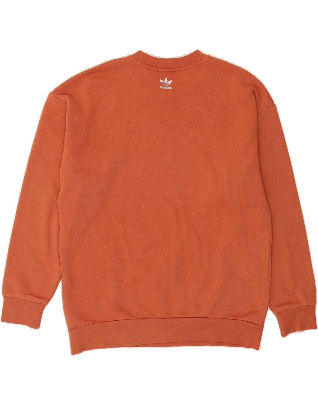ADIDAS Womens Oversized Graphic Sweatshirt Jumper UK 8 Small  Orange Vintage Adidas and Second-Hand Adidas from Messina Hembry 