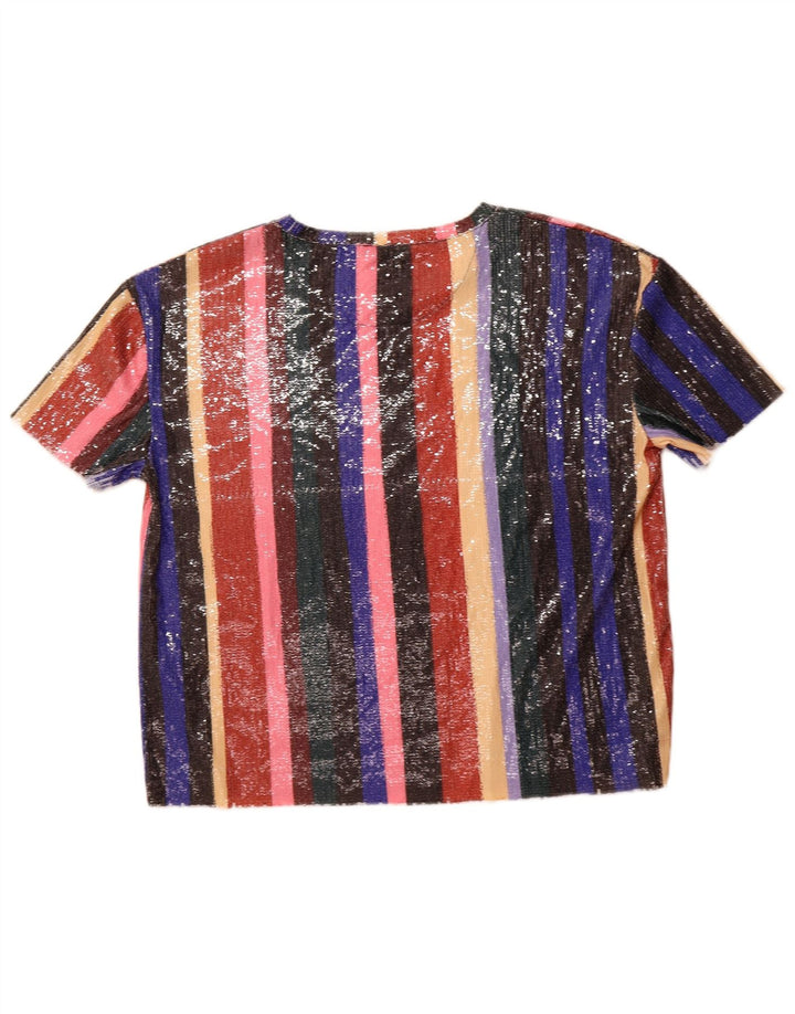 ZARA Womens Trafaluc Blouse Top UK 16 Large Multicoloured Striped