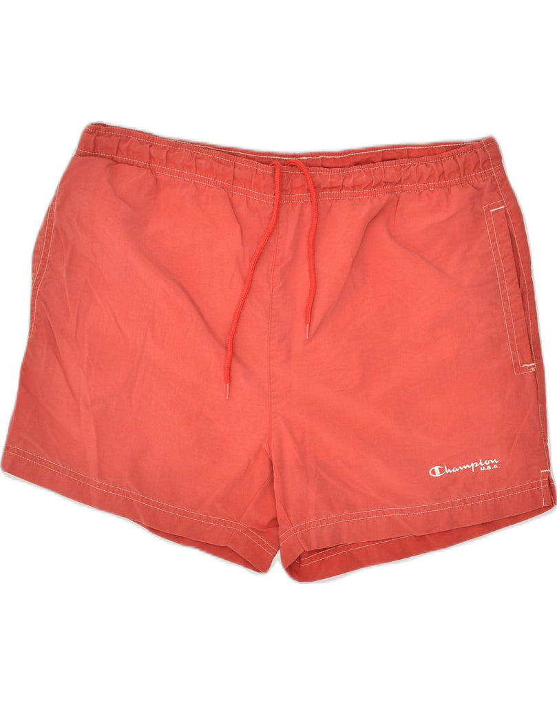 CHAMPION Mens Sport Shorts Large Red | Vintage Champion | Thrift | Second-Hand Champion | Used Clothing | Messina Hembry 