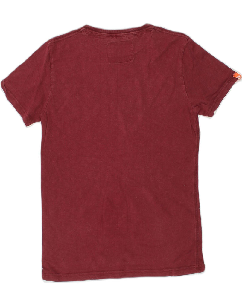 SUPERDRY Mens Graphic T-Shirt Top Small Maroon Cotton | Vintage Superdry | Thrift | Second-Hand Superdry | Used Clothing | Messina Hembry 