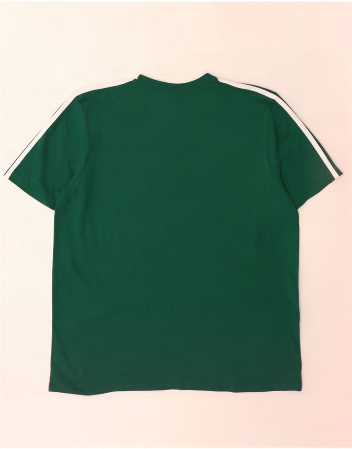 Adidas Mens T-Shirt Top 2XL Green Cotton