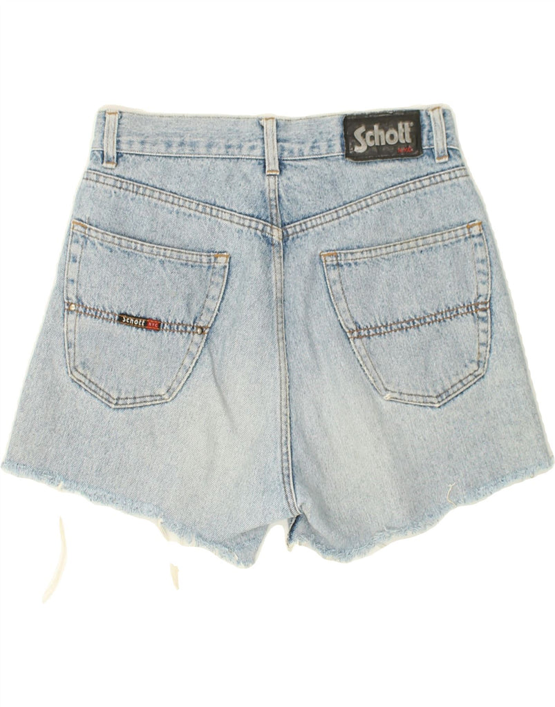 SCHOTT Mens Denim Shorts W30 Medium Blue Cotton | Vintage Schott | Thrift | Second-Hand Schott | Used Clothing | Messina Hembry 