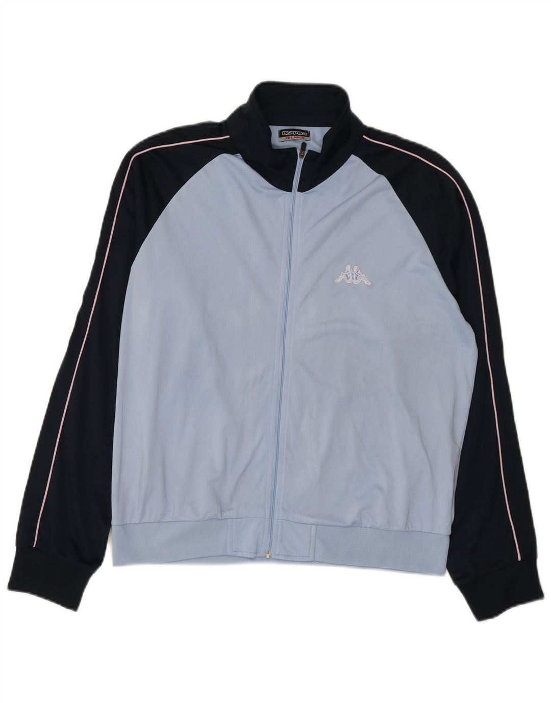 Kappa Womens Tracksuit Top Jacket 2XL Blue Colourblock Polyester