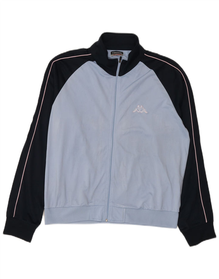 Kappa Womens Tracksuit Top Jacket 2XL Blue Colourblock Polyester