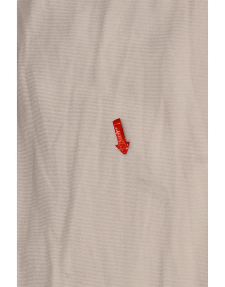 POP 84 Mens Straight Chino Trousers IT 48 Medium W34 L34 White Cotton