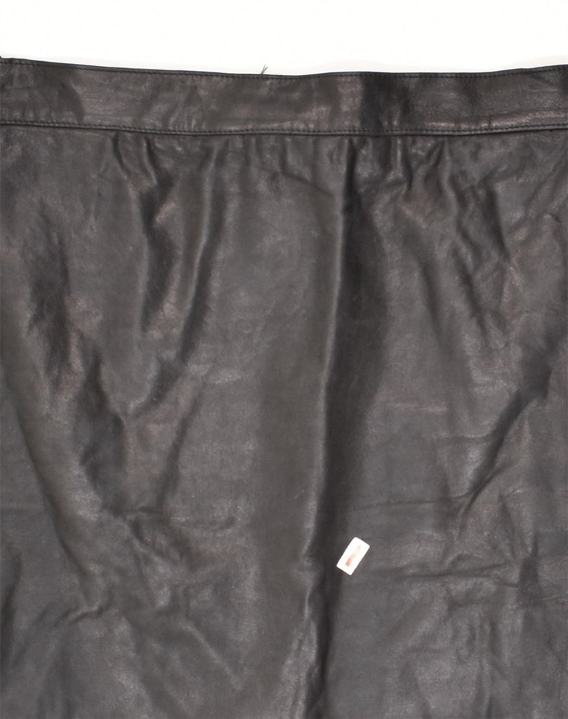 VINTAGE Womens Leather Skirt W30 Medium  Black Leather | Vintage Vintage | Thrift | Second-Hand Vintage | Used Clothing | Messina Hembry 