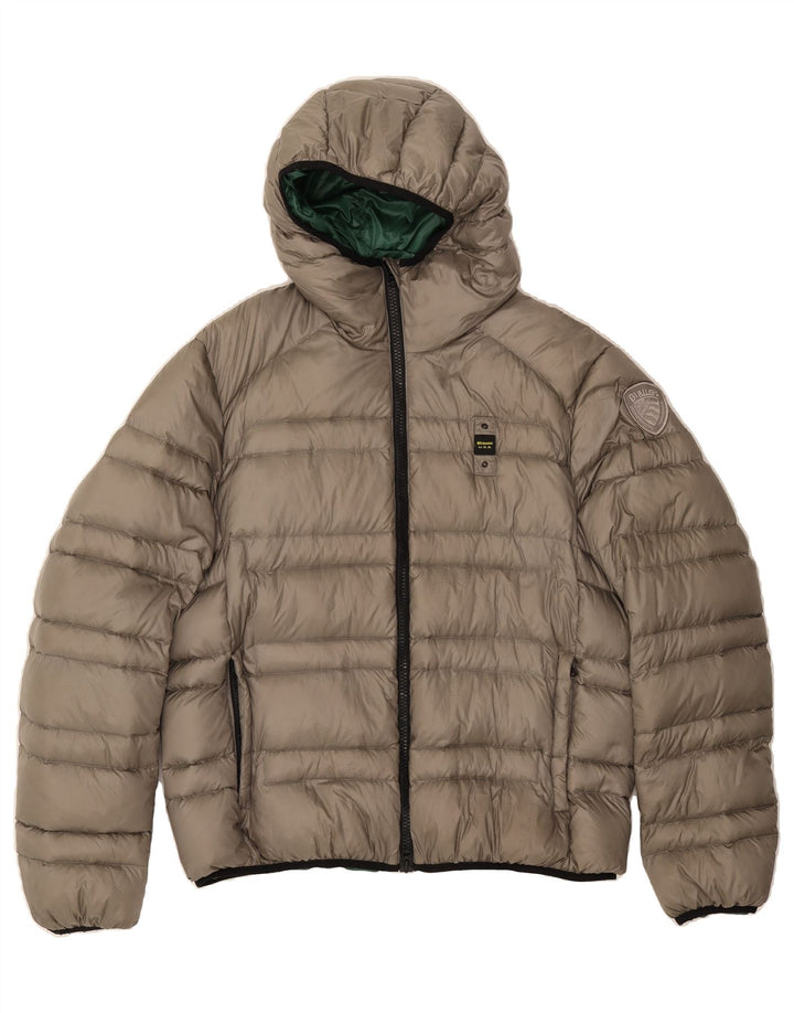 BLAUER Womens Hooded Padded Jacket UK 20 2XL Beige Polyamide Vintage Blauer and Second-Hand Blauer from Messina Hembry 