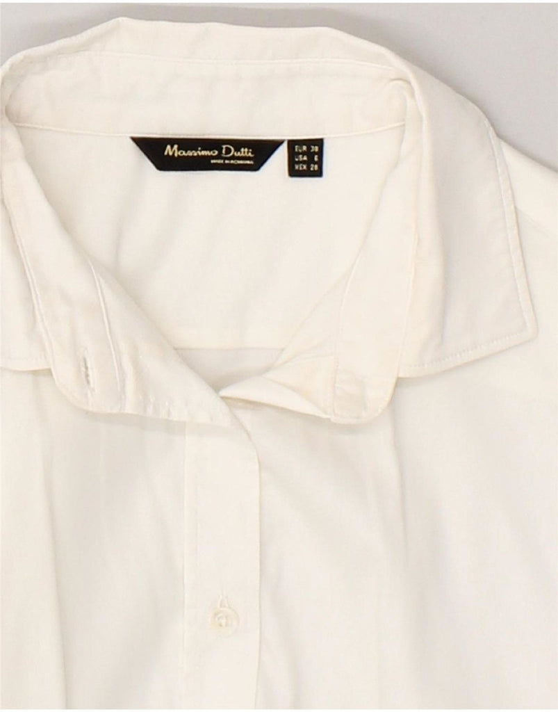 MASSIMO DUTTI Womens Shirt EU 38 Medium White Cotton | Vintage Massimo Dutti | Thrift | Second-Hand Massimo Dutti | Used Clothing | Messina Hembry 