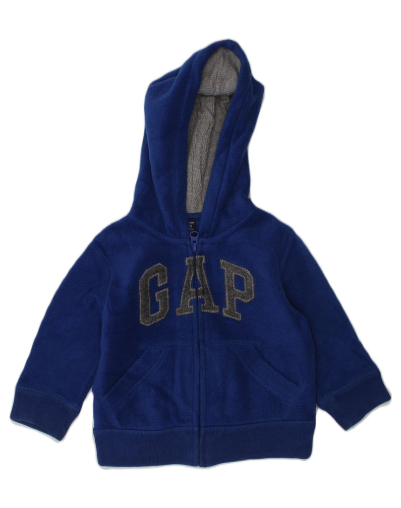 GAP Baby Boys Hooded Graphic Fleece Jacket 12-18 Months Navy Blue | Vintage Gap | Thrift | Second-Hand Gap | Used Clothing | Messina Hembry 