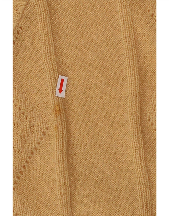 VINTAGE Womens Turtle Neck Jumper Sweater UK 16 Large Beige Vintage Vintage and Second-Hand Vintage from Messina Hembry 