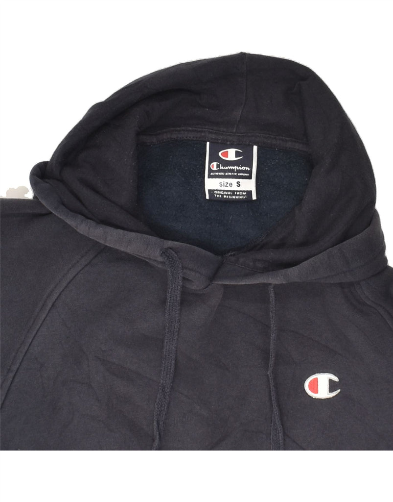 CHAMPION Mens Hoodie Jumper Small Navy Blue Cotton | Vintage Champion | Thrift | Second-Hand Champion | Used Clothing | Messina Hembry 