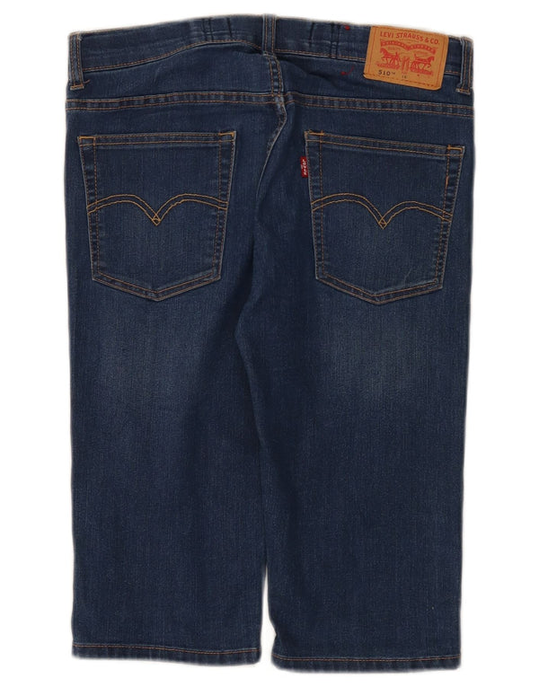 Levi's Girls 510 Skinny Denim Bermuda Shorts 15-16 Years W30 Blue Cotton
