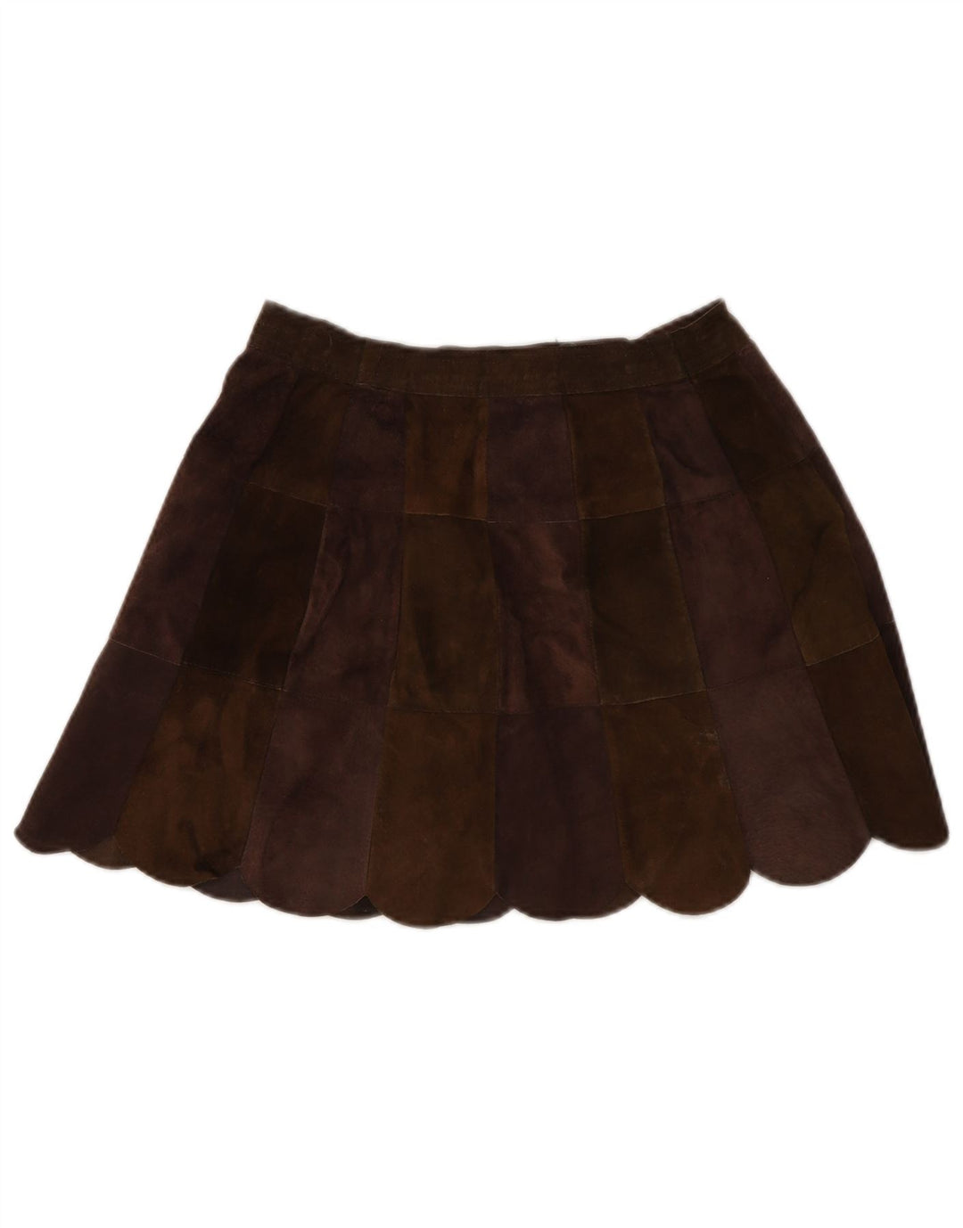 VINTAGE Womens Suede Mini Skirt W26 Small  Brown Leather