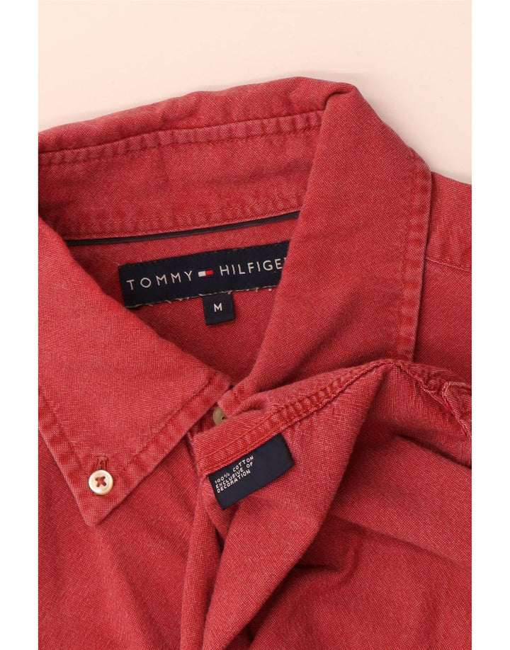 Tommy Hilfiger Mens Shirt Medium Red Cotton