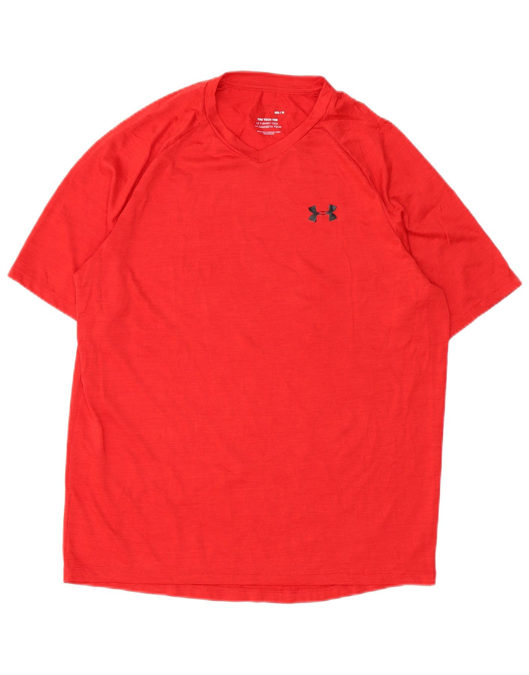 UNDER ARMOUR Mens T-Shirt Top Medium Red Polyester