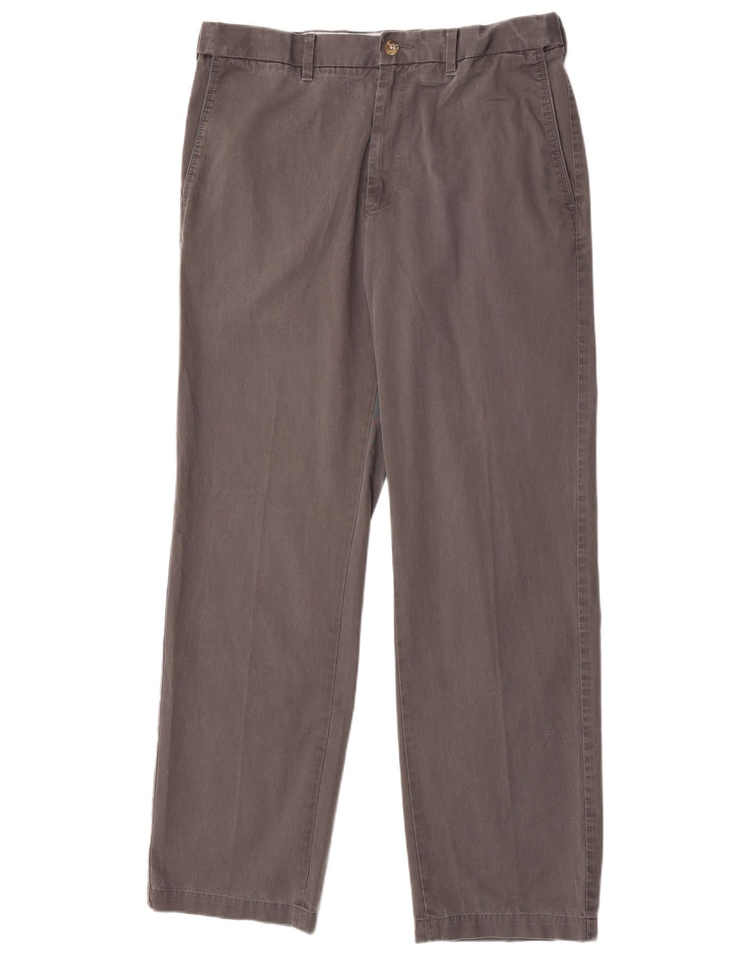 Marks & Spencer Mens Blue Harbour Straight Chino Trousers W34 L33 Grey