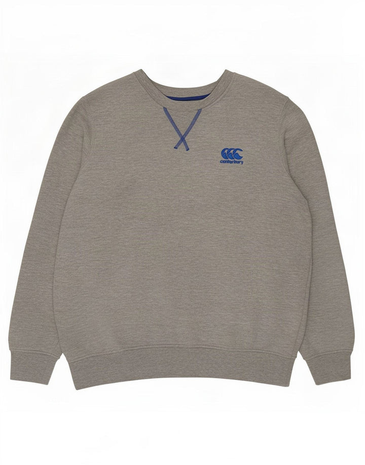 Canterbury Mens Sweatshirt Jumper Large Grey Cotton