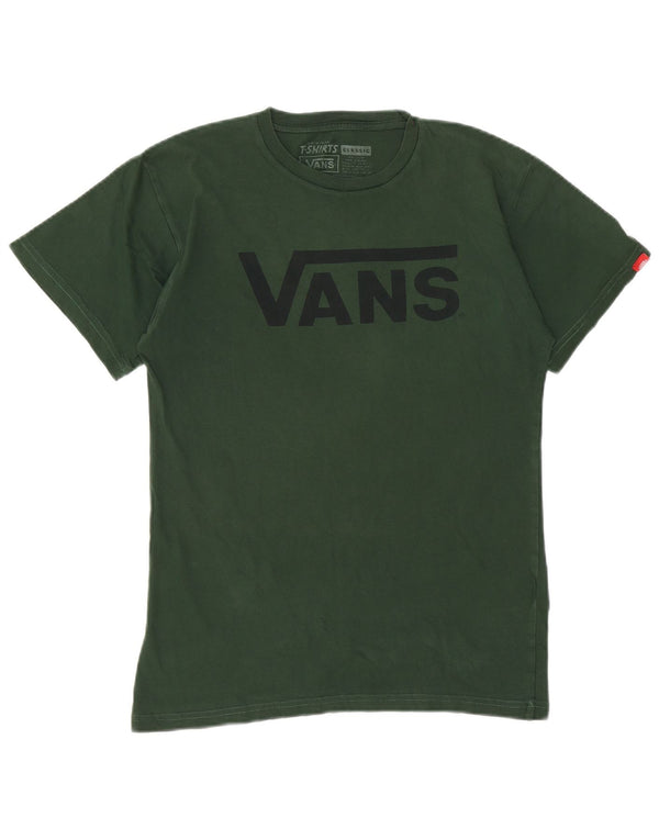 Vans Mens Classic Fit Graphic T-Shirt Top Small Green Cotton