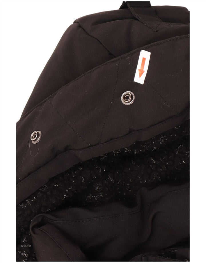 Superdry Womens Hooded Padded Jacket UK 12 Medium  Black Polyester