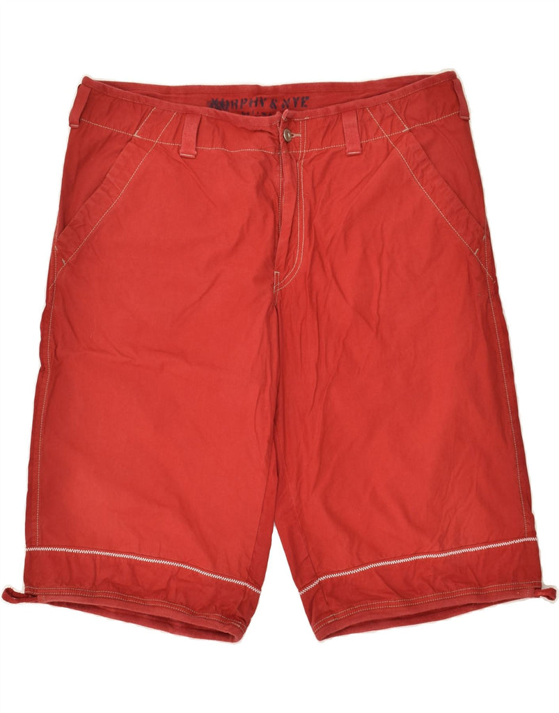 MURPHY & NYE Mens Chino Shorts W42 2XL  Red Cotton | Vintage Murphy & Nye | Thrift | Second-Hand Murphy & Nye | Used Clothing | Messina Hembry 