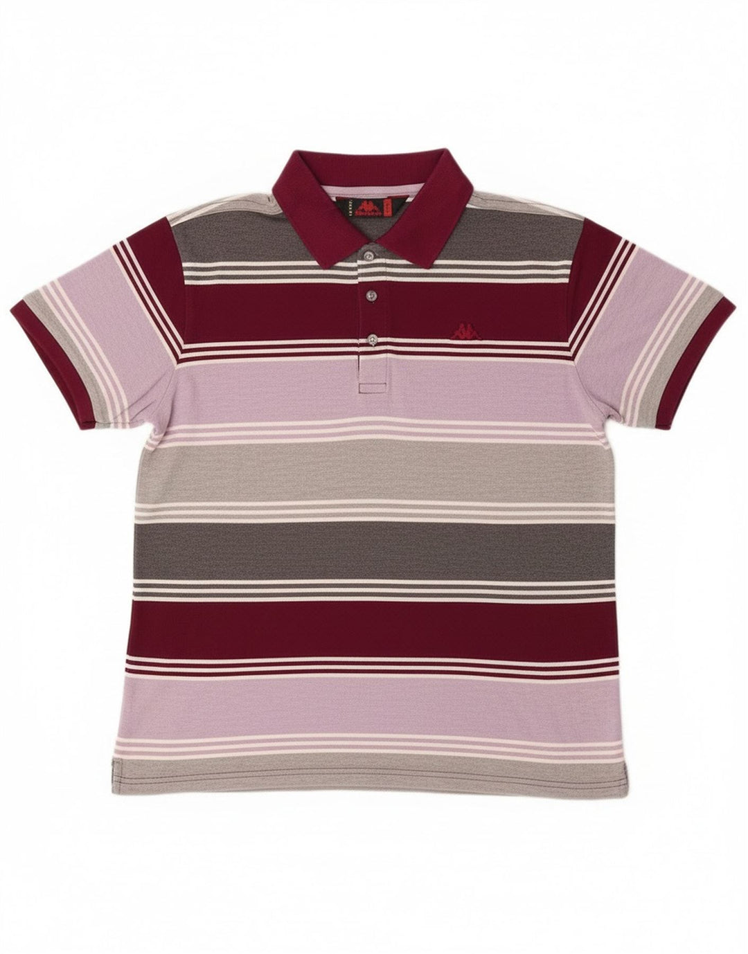 Kappa Mens Polo Shirt Large Multicoloured Striped Cotton
