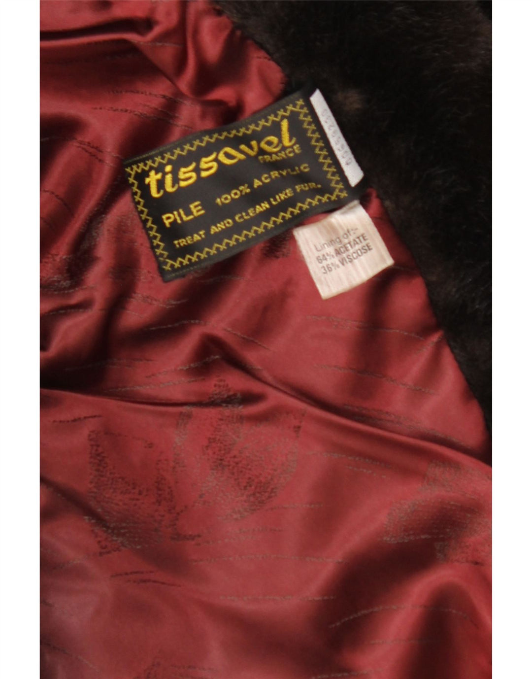 TISSAVEL Womens Faux Fur Jacket UK 18 XL Brown Polyacrylic