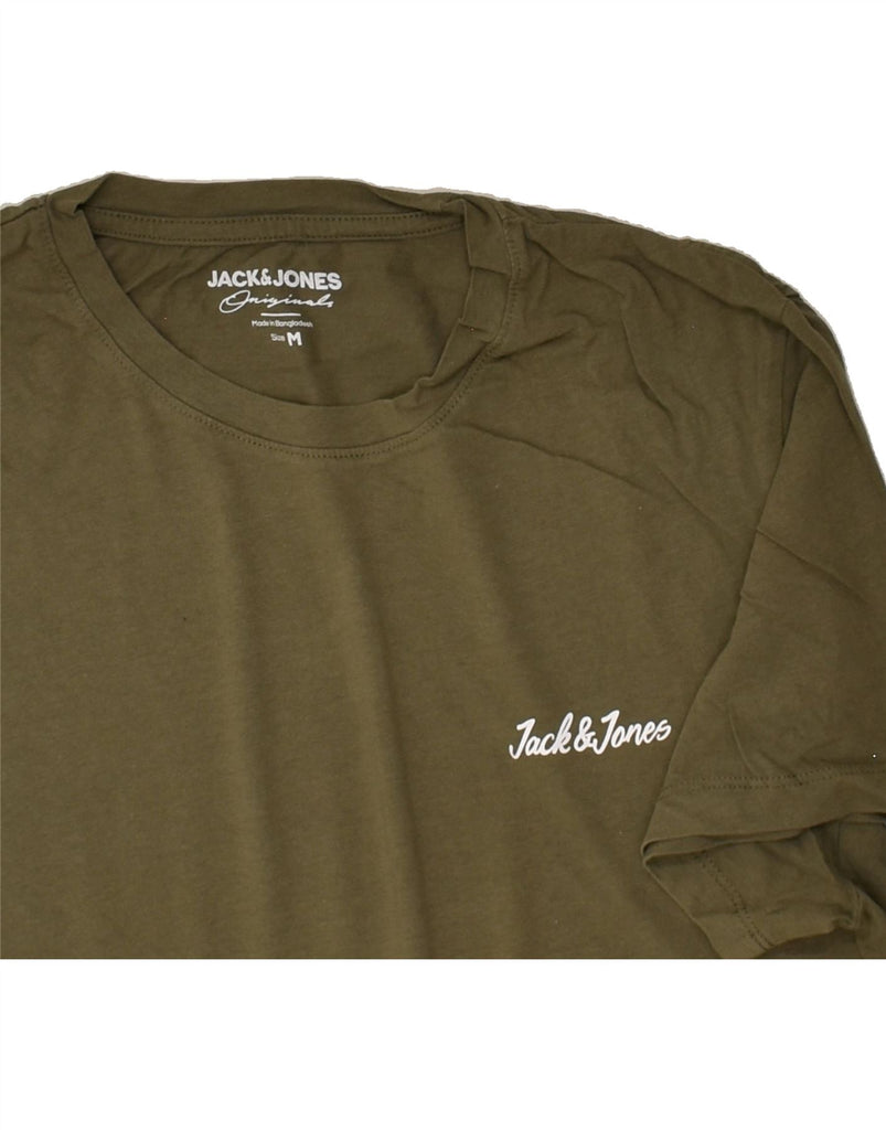 JACK & JONES Mens T-Shirt Top Medium Khaki Cotton | Vintage Jack & Jones | Thrift | Second-Hand Jack & Jones | Used Clothing | Messina Hembry 