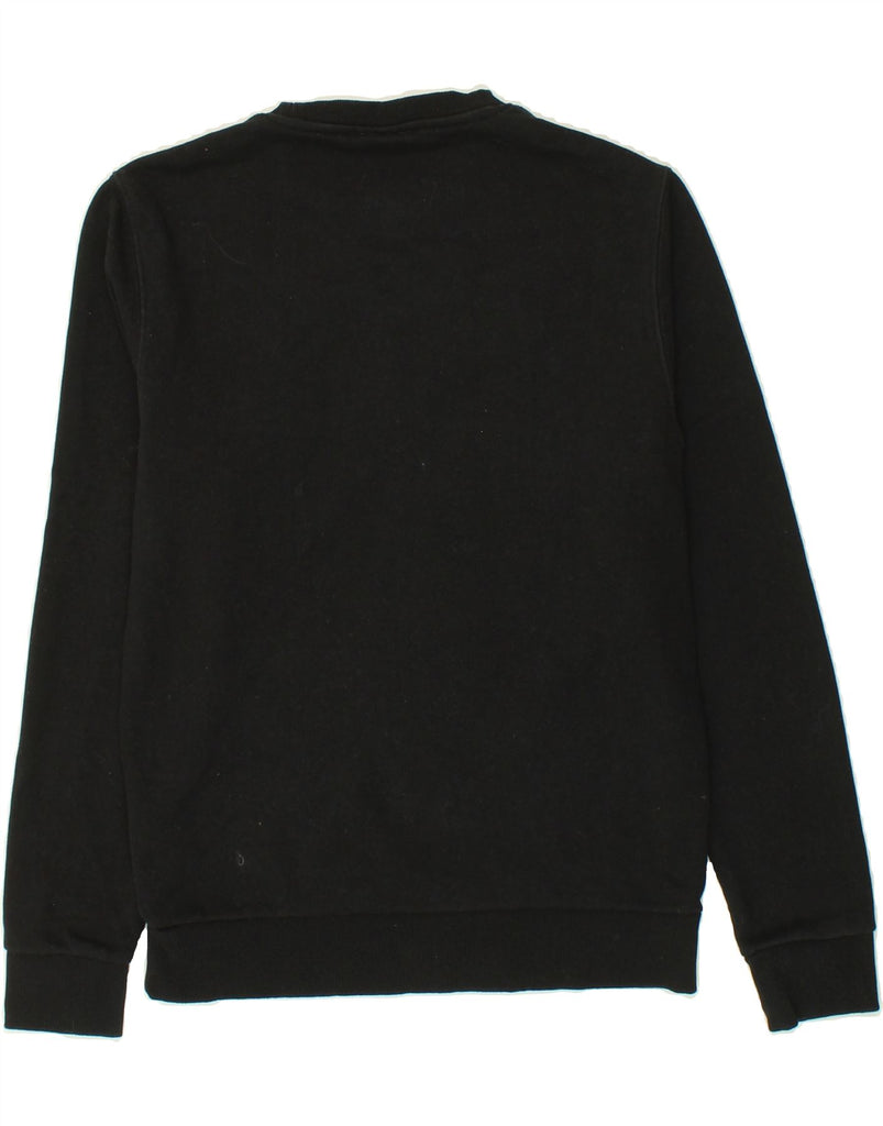 ELLESSE Womens Graphic Sweatshirt Jumper UK 10 Small  Black Cotton | Vintage Ellesse | Thrift | Second-Hand Ellesse | Used Clothing | Messina Hembry 