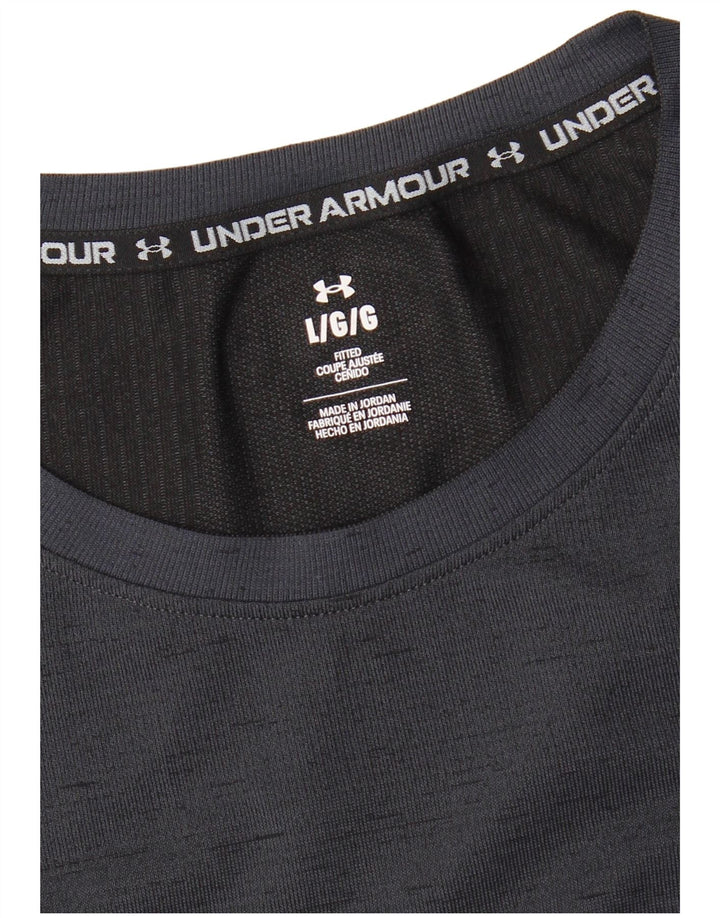 Under Armour Mens T-Shirt Top Large Grey Flecked