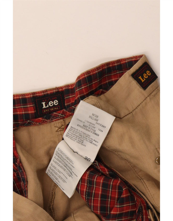 Lee Mens Chino Shorts W38 XL Beige Cotton