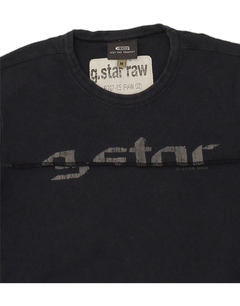 G-STAR Mens Graphic Top Long Sleeve Medium Black Cotton | Vintage G-Star | Thrift | Second-Hand G-Star | Used Clothing | Messina Hembry 