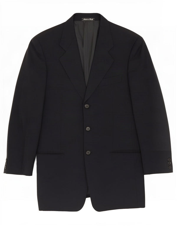 Giorgio Armani Mens 3 Button Blazer Jacket IT 46 Small Navy Blue