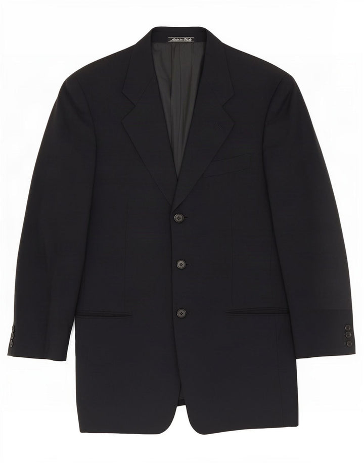Giorgio Armani Mens 3 Button Blazer Jacket IT 46 Small Navy Blue