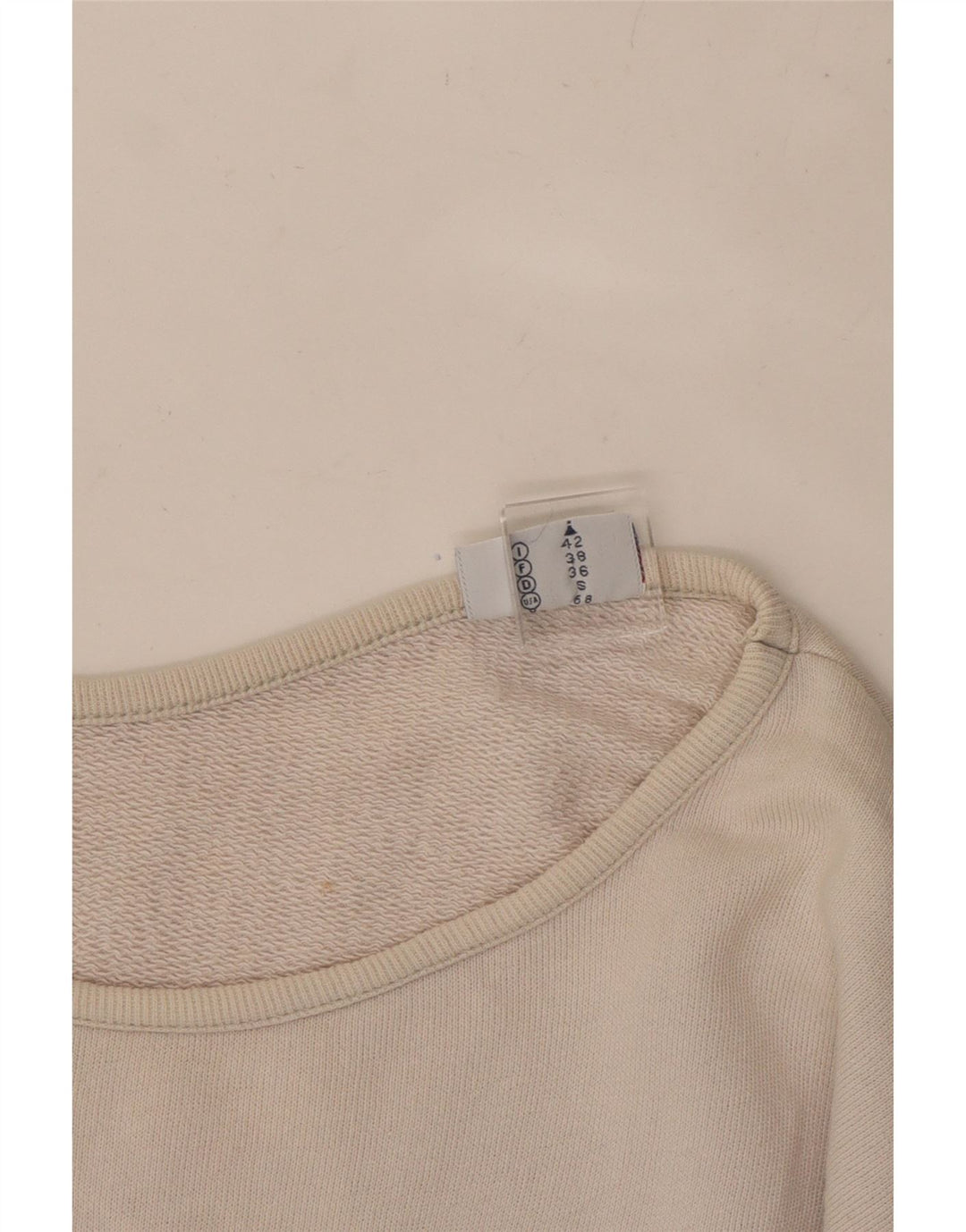 LOTTO Womens Crop Graphic Sweatshirt Jumper IT 42 Medium White