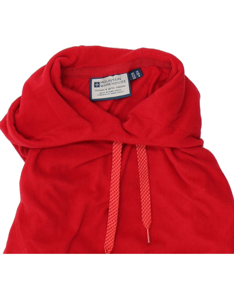 MOUNTAIN WAREHOUSE Womens Hooded Fleece Jumper UK 10 Small Red Polyester | Vintage Mountain Warehouse | Thrift | Second-Hand Mountain Warehouse | Used Clothing | Messina Hembry 