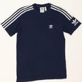 ADIDAS Mens T-Shirt Top Small Navy Blue Cotton Vintage Adidas and Second-Hand Adidas from Messina Hembry 