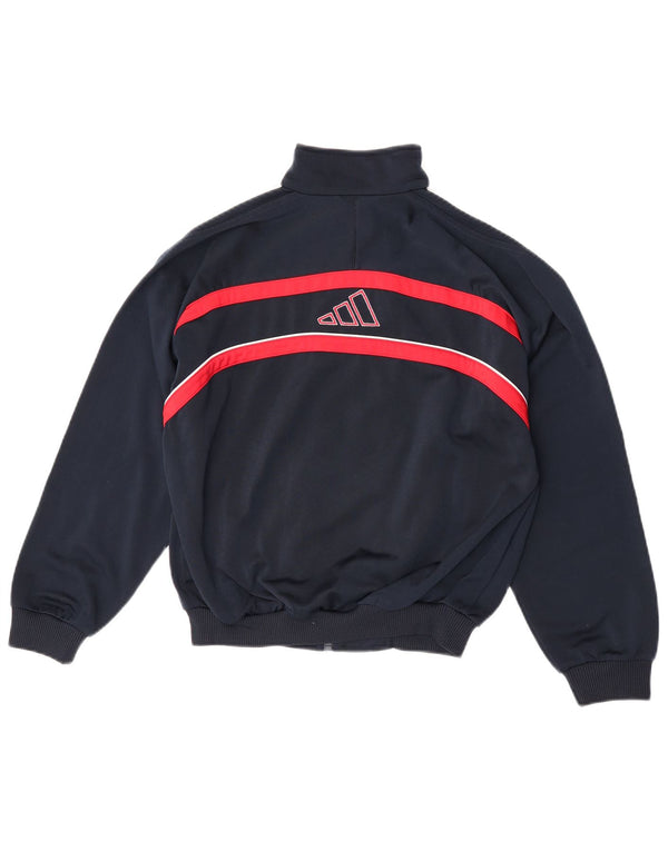 Adidas Boys Tracksuit Top Jacket 11-12 Years Navy Blue Colourblock