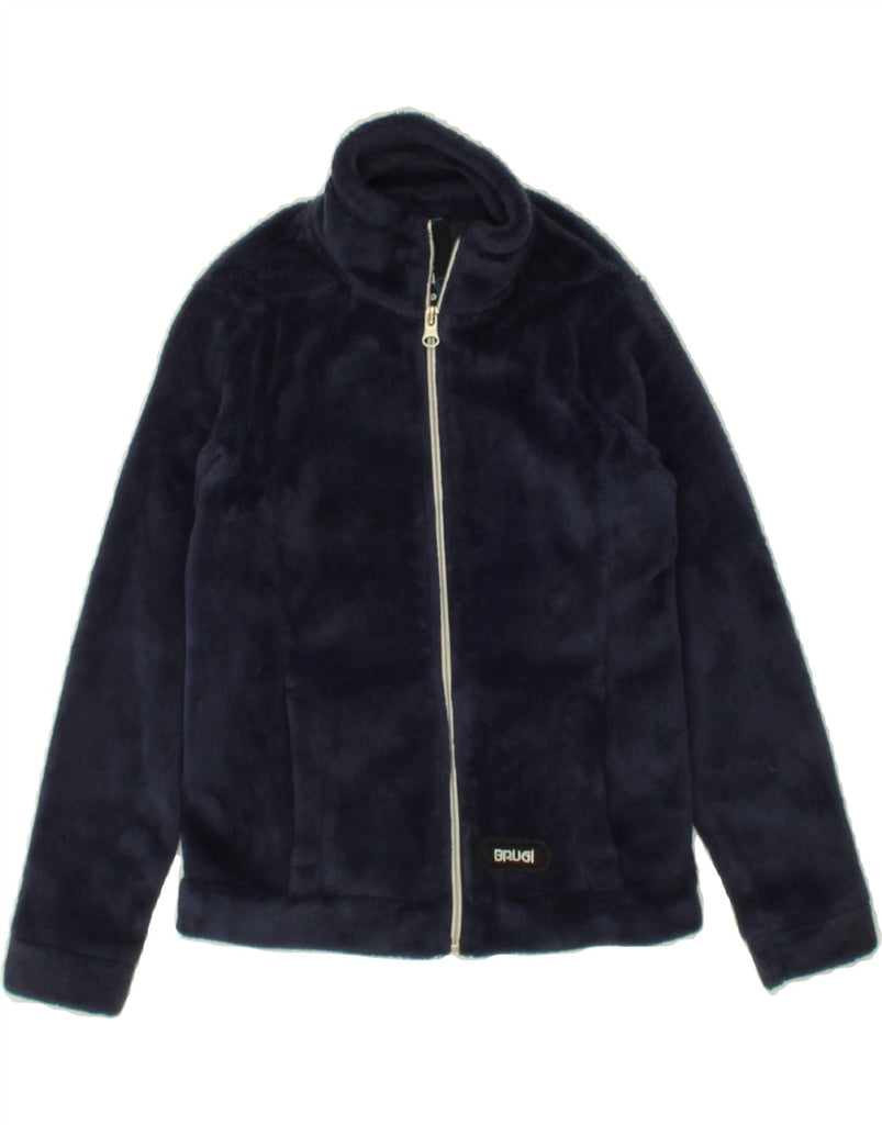 BRUGI Girls Fleece Jacket 7-8 Years Navy Blue Polyester | Vintage Brugi | Thrift | Second-Hand Brugi | Used Clothing | Messina Hembry 