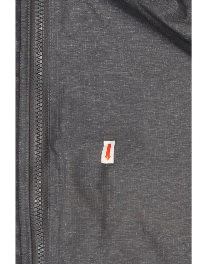 SUPERDRY Womens Windcheater Hooded Windbreaker Jacket UK 14 Medium Grey Vintage Superdry and Second-Hand Superdry from Messina Hembry 