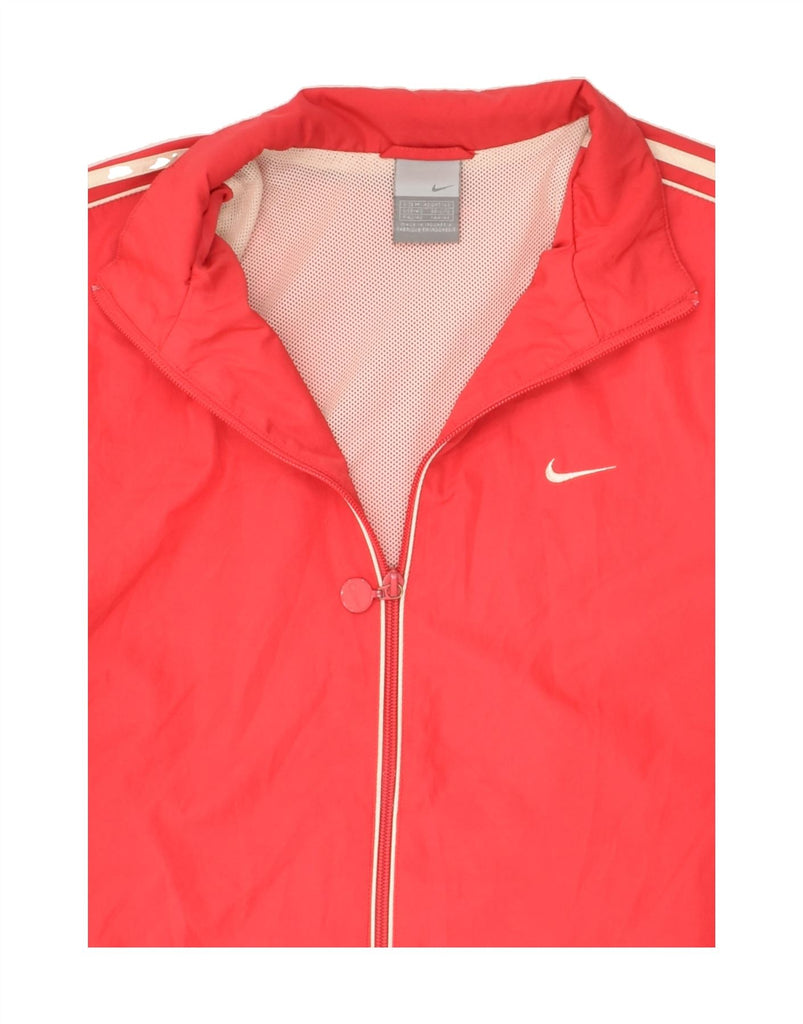 NIKE Girls Tracksuit Top Jacket 10-11 Years Medium  Red Colourblock | Vintage Nike | Thrift | Second-Hand Nike | Used Clothing | Messina Hembry 