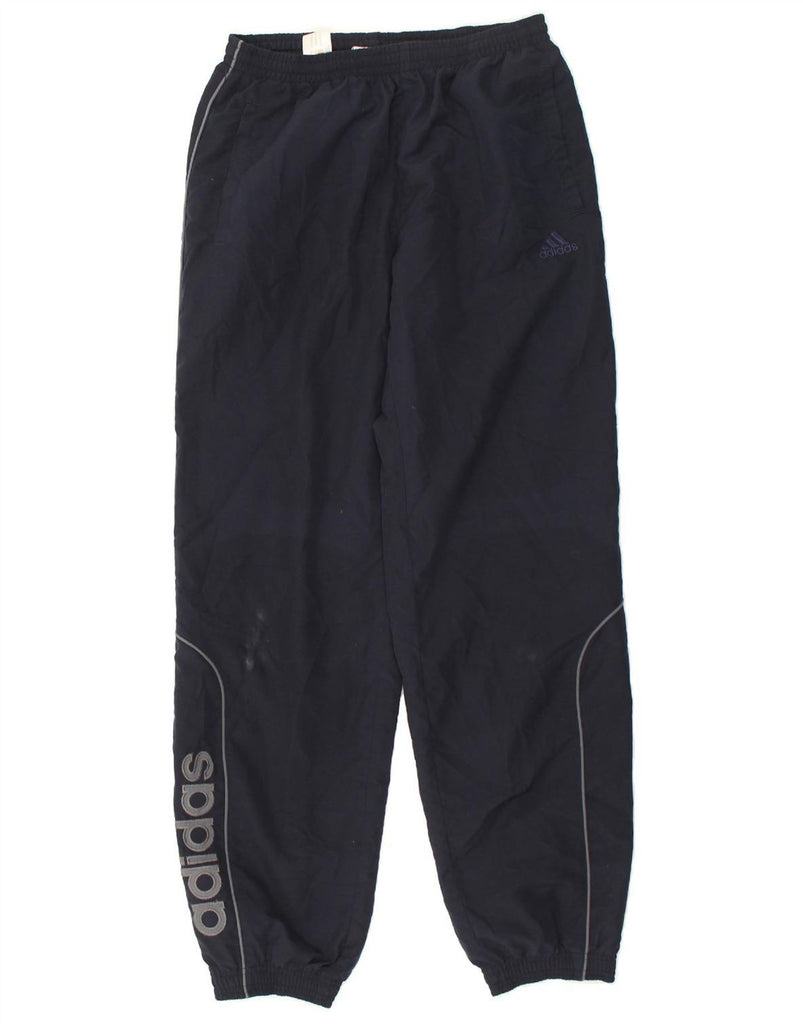 ADIDAS Mens Graphic Tracksuit Trousers Joggers Medium Navy Blue Polyester | Vintage Adidas | Thrift | Second-Hand Adidas | Used Clothing | Messina Hembry 