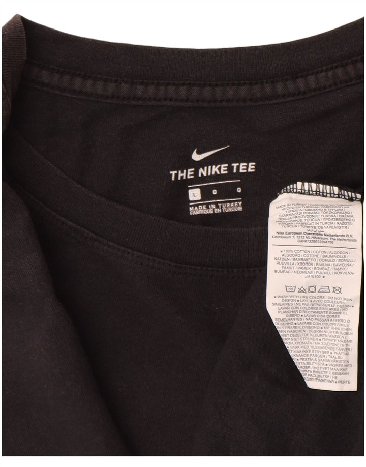 Nike Mens Graphic T-Shirt Top Large Black Cotton