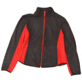 Marks & Spencer Womens Fleece Jacket UK 12 Medium Red Colourblock Polyester