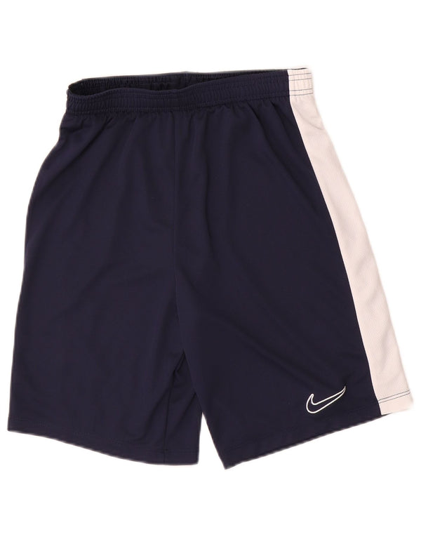 Nike Boys Dri Fit Sport Shorts 13-14 Years XL Navy Blue Colourblock