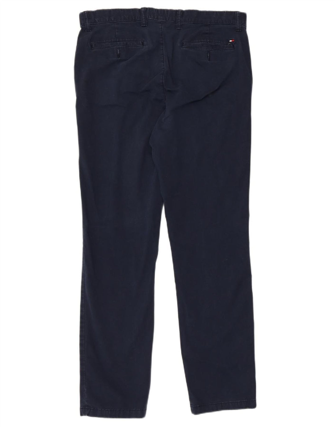 TOMMY HILFIGER Mens Slim Fit Chino Trousers W34 L32 Navy Blue Cotton